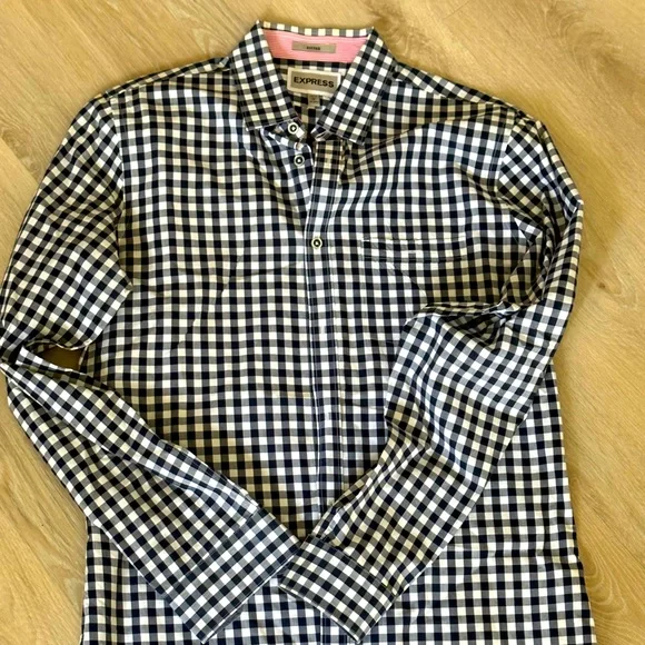 Express | Shirts | Express Checkered Dress Shirt | Poshmark